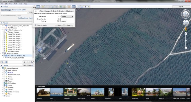 Lokasi Sawit di Pinggir Sungai di Riau